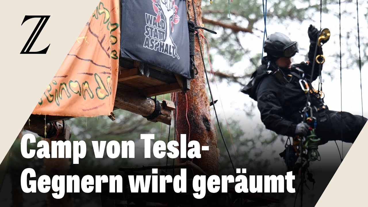 Polizei löst Protestcamp gegen Tesla-Fabrik auf