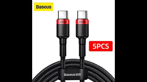 Cabo USB C PD 100W QC3.0 480Mbps Baseus