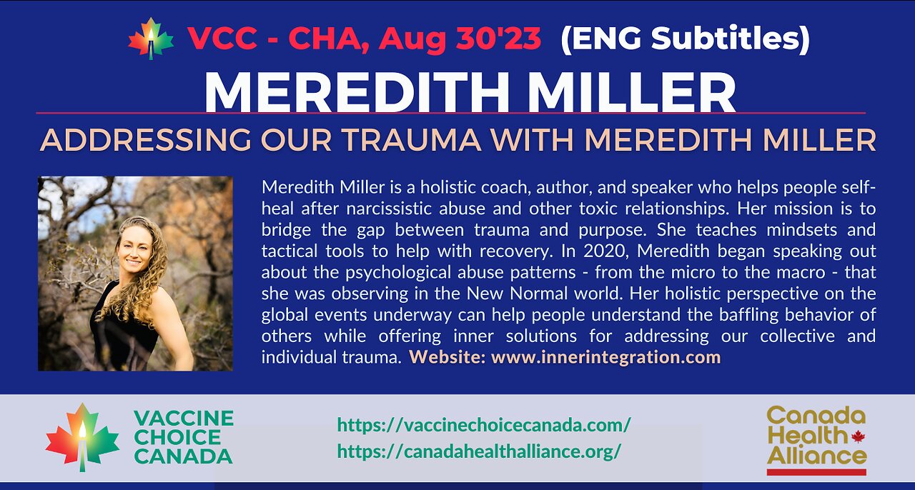 ADDRESSING OUR COVID TRAUMA - MEREDITH MILLER (ENG Subtitles)