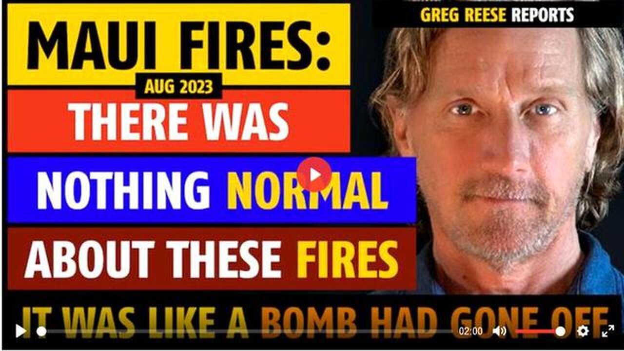 MAUI FIRES (AUG 2023); IT WAS LIKE A BOMB HAD GONE OFF, NOTES GREG REESE