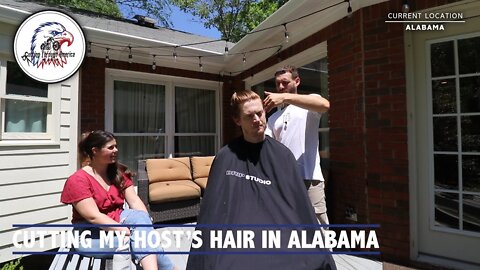 Cutting My Host's Hair In Alabama