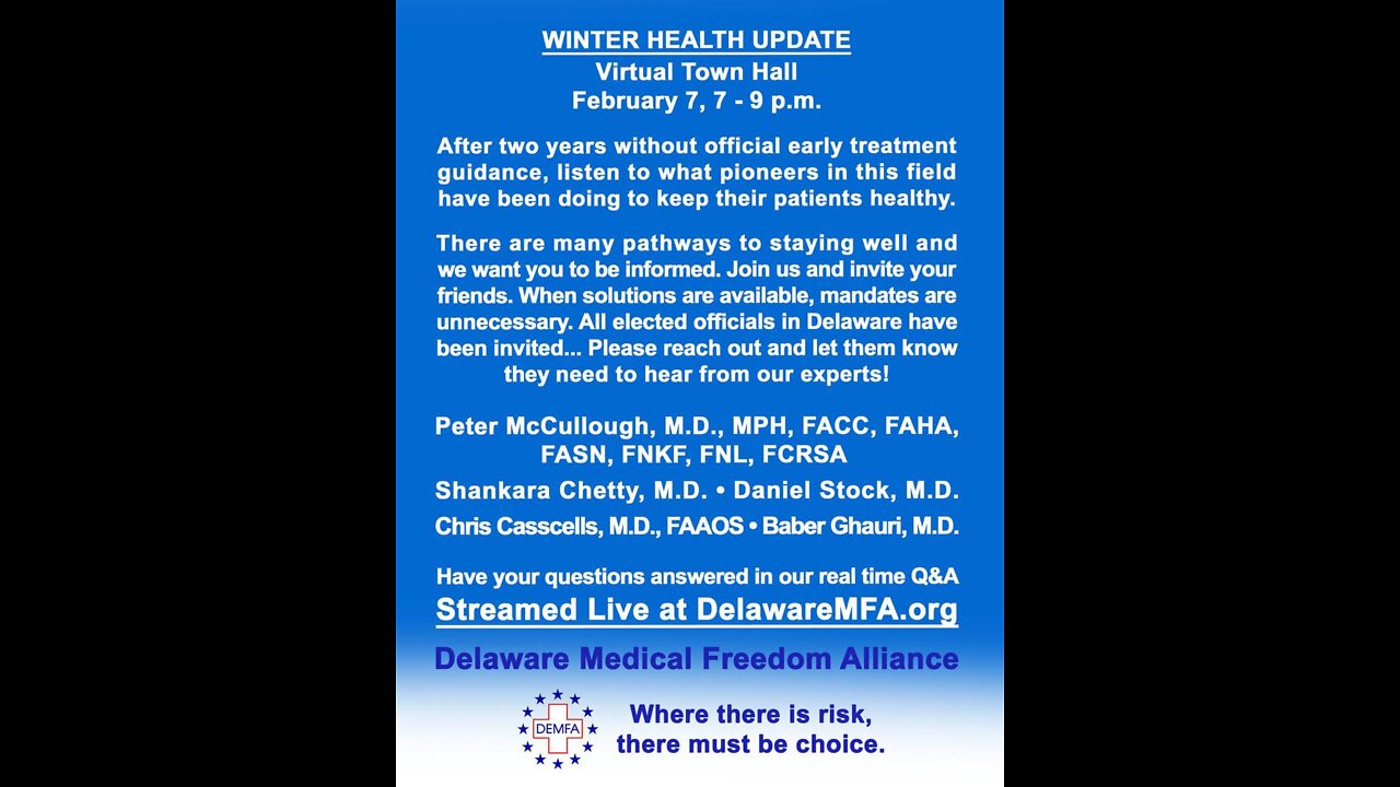 Winter Health Update - Virtual Town Hall (LIVE)
