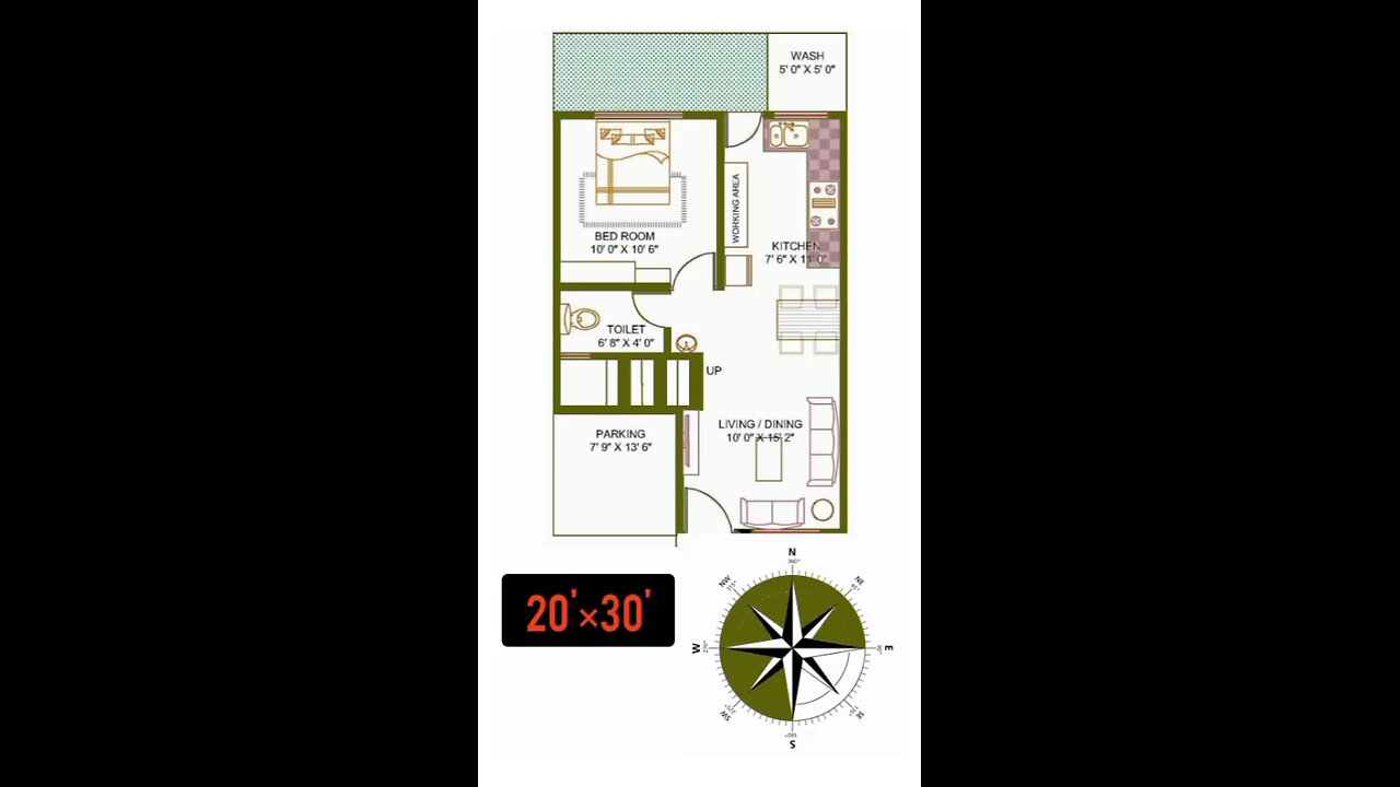 20 by 30 house plan
