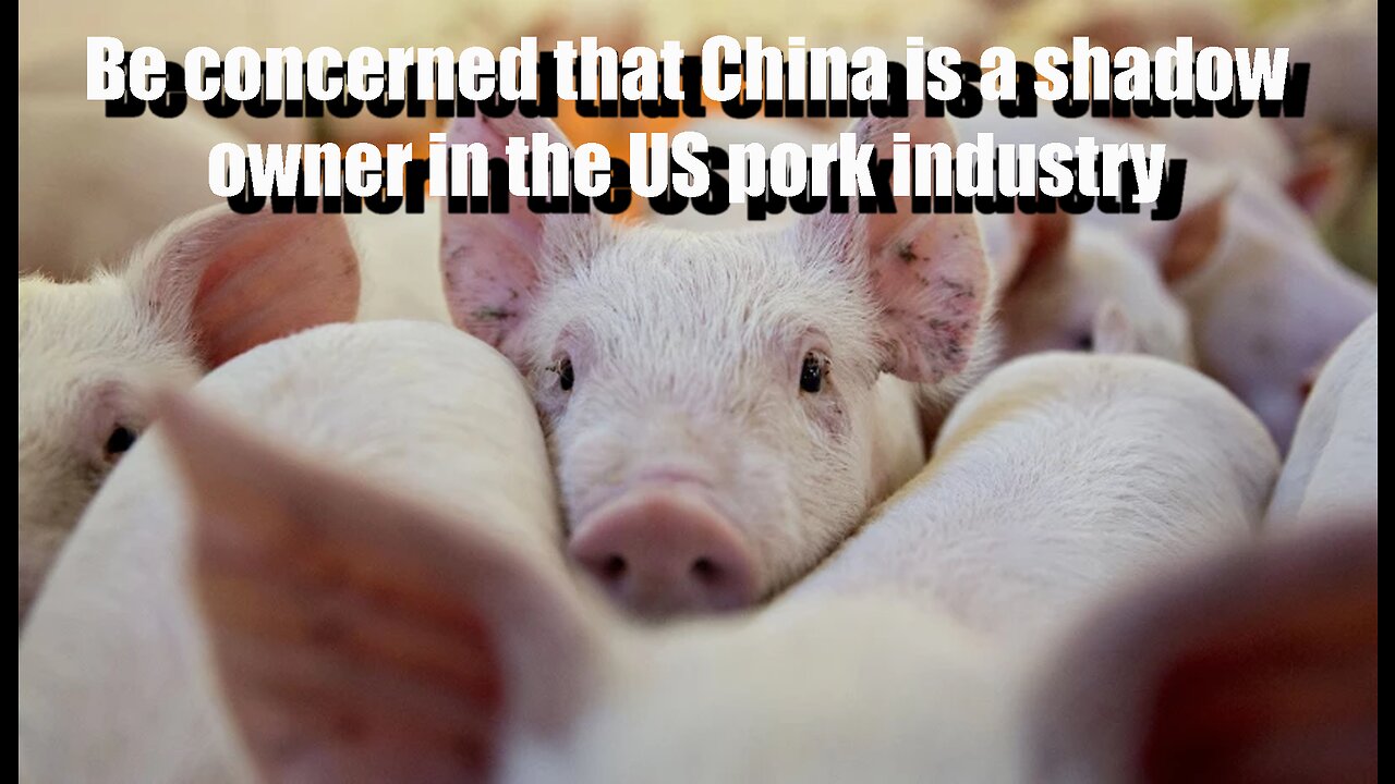 Be concerned that China is a shadow owner in the US pork industry