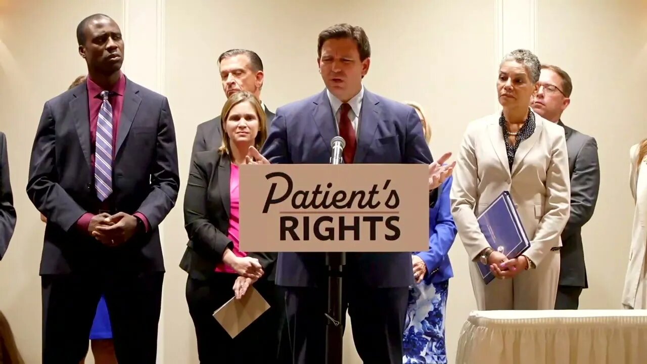 DeSantis gives his wife some credit for the "No Patient Left Alone Act"