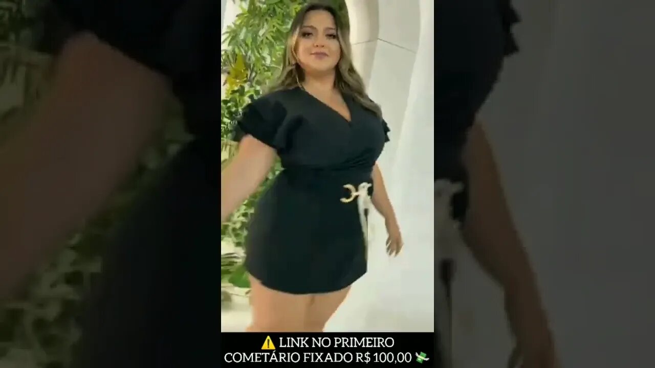 🛑 CONJUNTO SHORT E BLUSA PLUS SIZE COM DETALHE DE AMARRAÇÃO FRONTAL