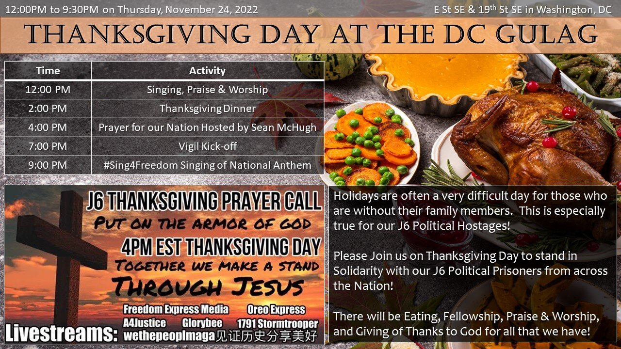 LIVE from DC Gulag on Thanksgiving Day!