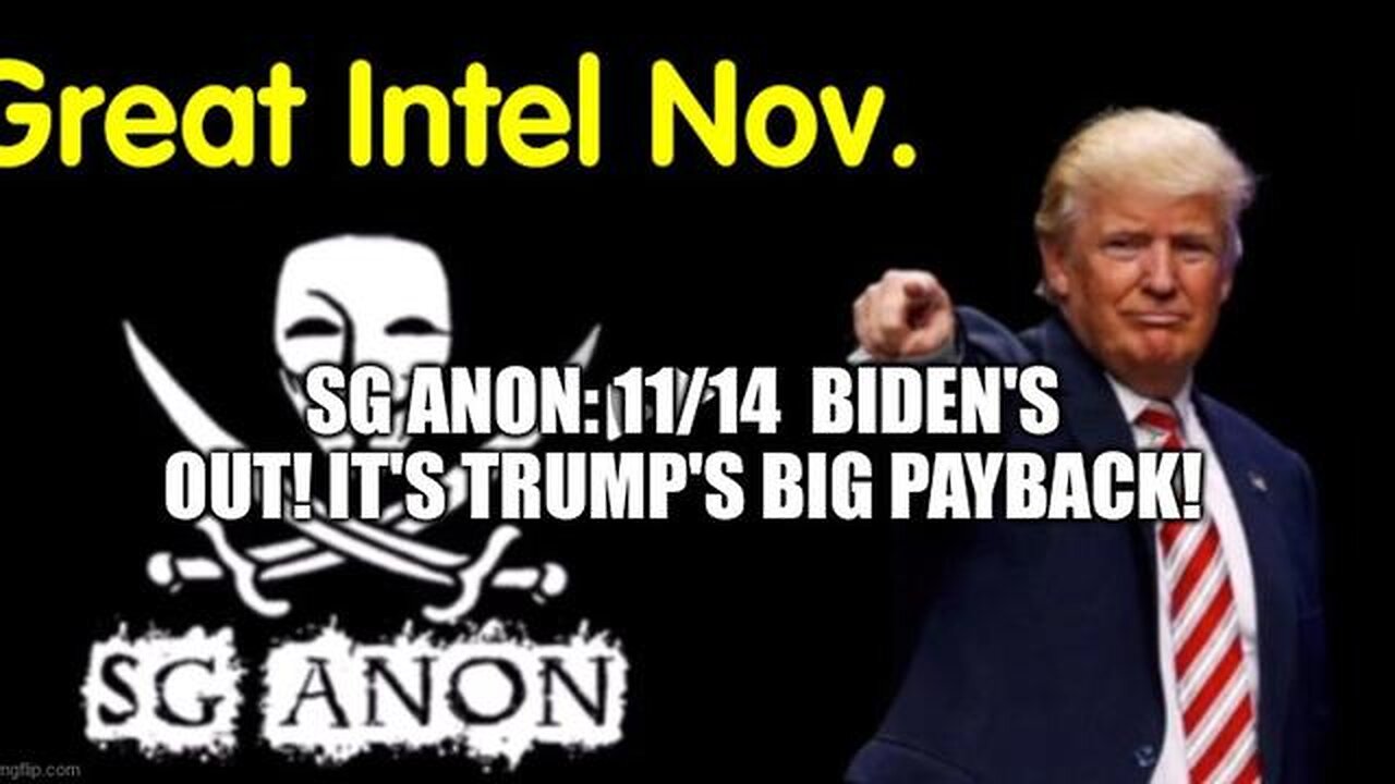 SG ANON: 11/14 BIDEN'S OUT! IT'S TRUMP'S BIG PAYBACK!