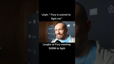 Usyk laughing at Fury