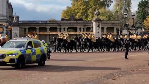 Household cavalry musical band mounted horse back South African state visit #buckinghampalace