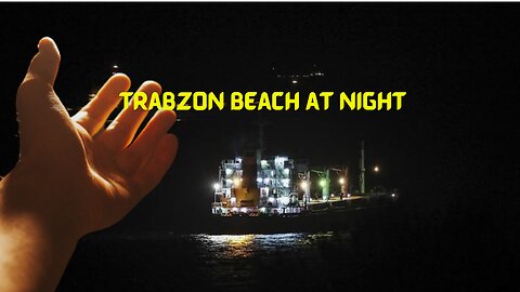 Trabzon beach at night