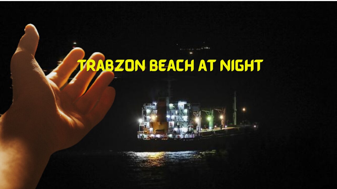 Trabzon beach at night