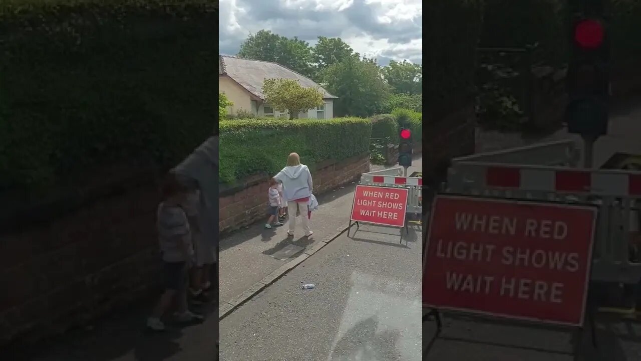 Stuck Woman Caught Waiting At Red Light While Out For A Walk