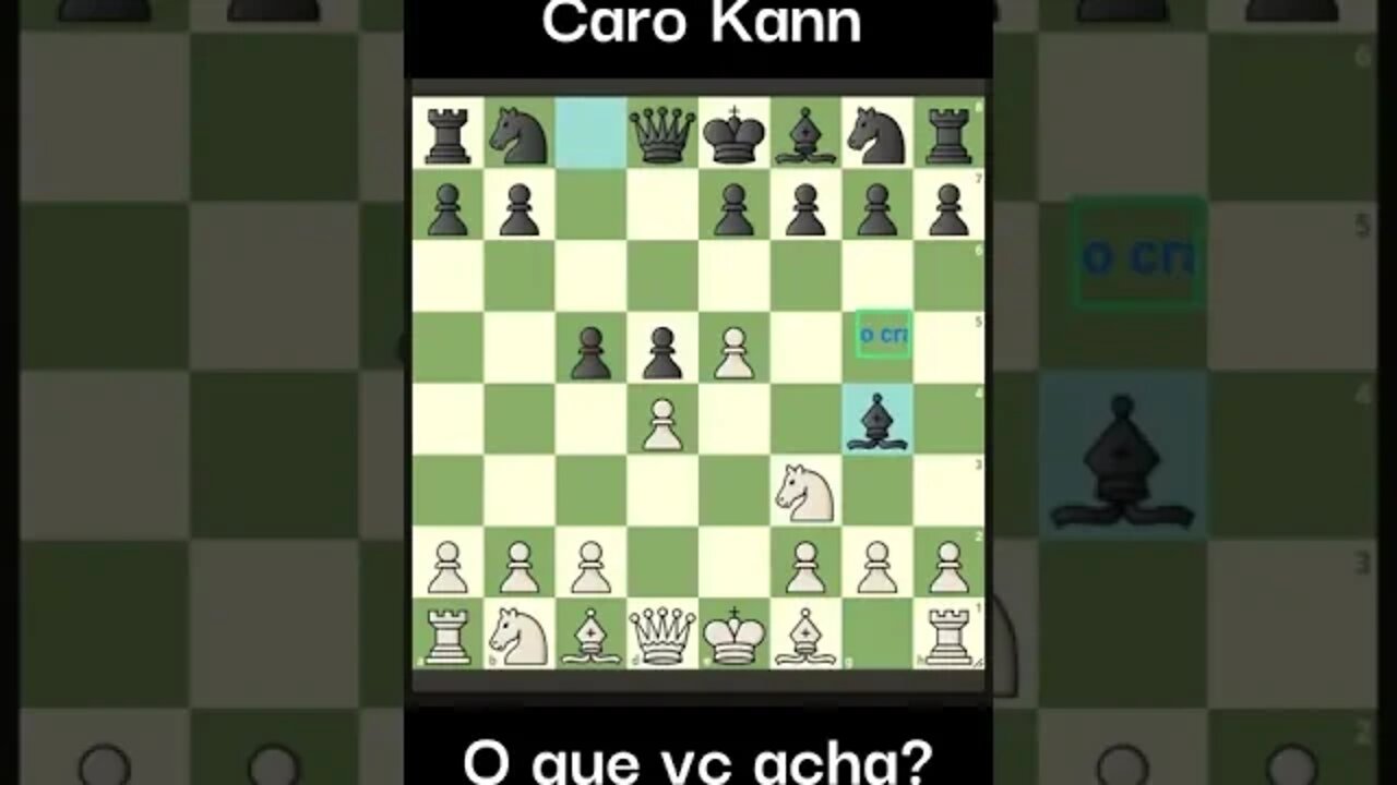 IDEIA CONTRA A CARO KANN MUITO INTERESSANTE #Shorts #Xadrez #Chess #Ajedrez