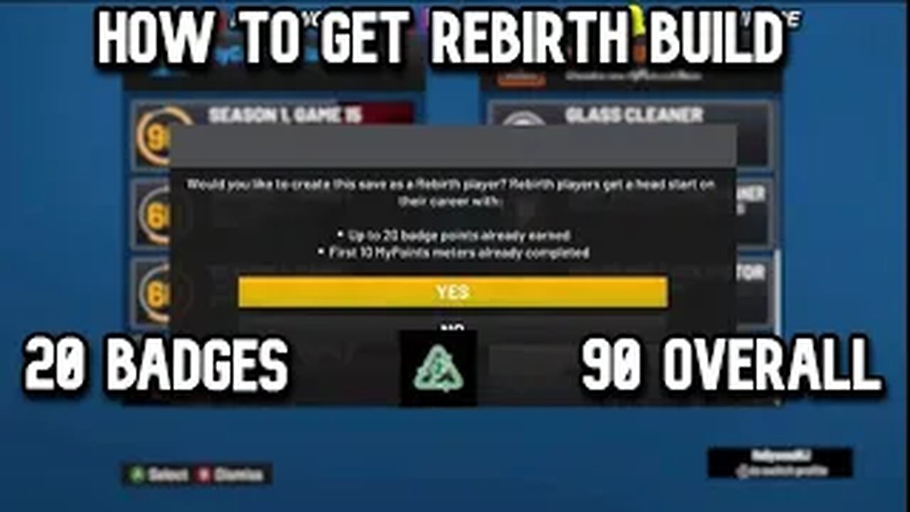 HOW TO GET REBIRTH BUILD RIGHT NOW ON CURRENT GEN! (20+ Badges 90+ Overall)