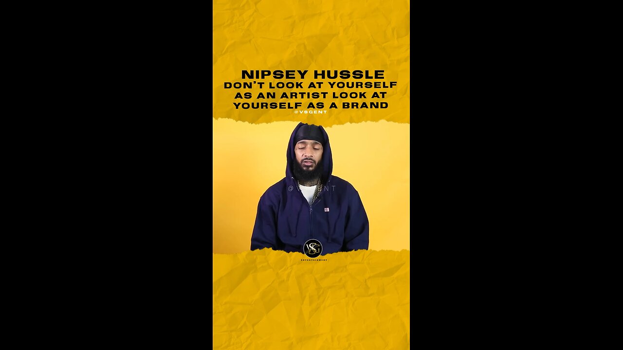 @nipseyhussle Don’t look at yourself as an artist look at yourself as a brand