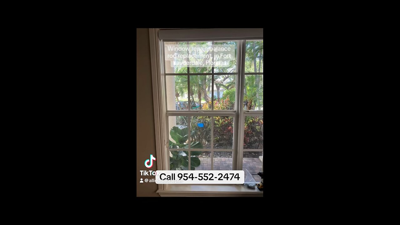 Window balance rod replacement in Fort Lauderdale, Fl.