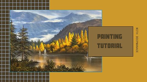 How to draw a riverside scene with beautiful sunlight streaks