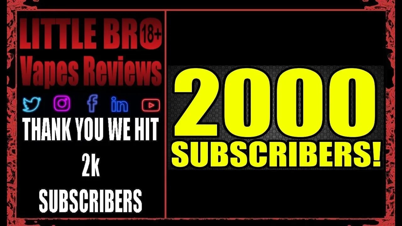 BIG THANK YOU WE HIT 2K SUBS