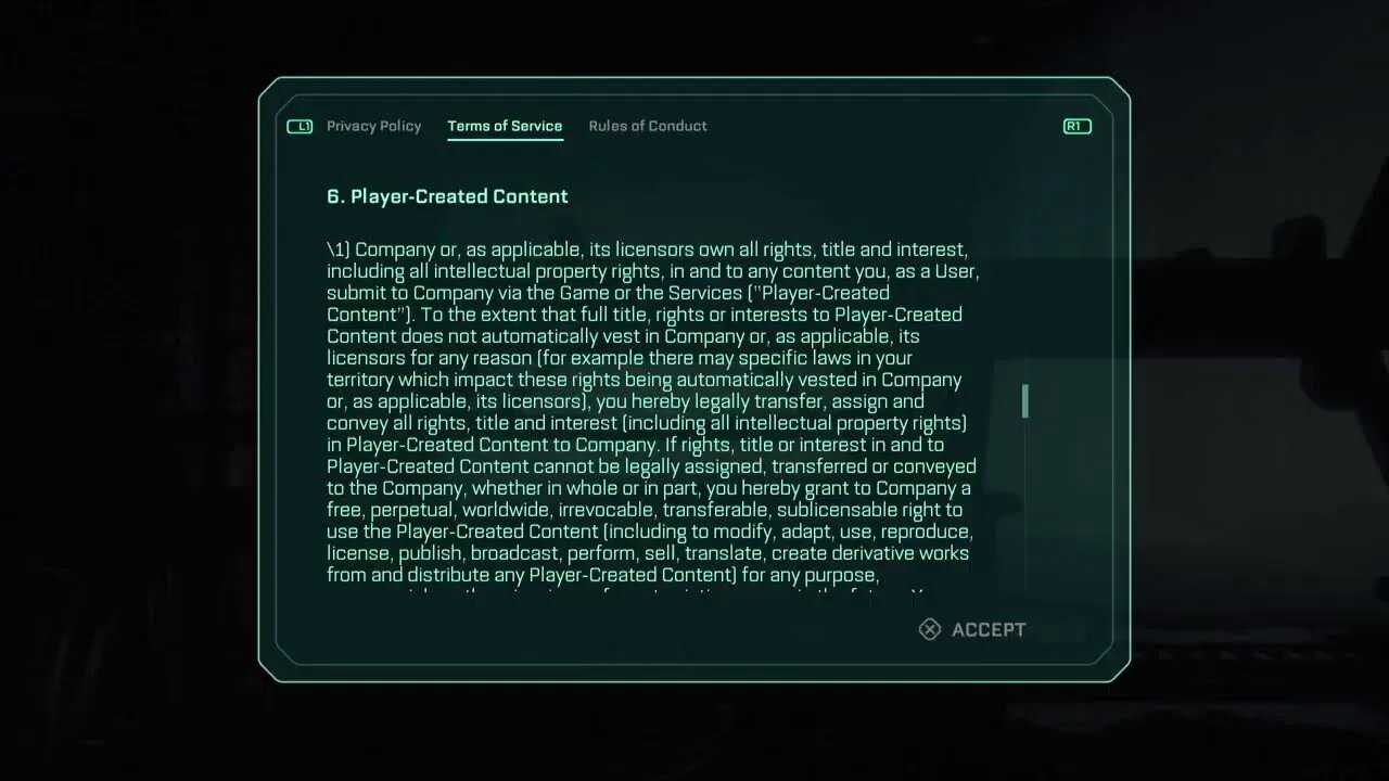 This is the thing that killed gaming, sign your rights away.