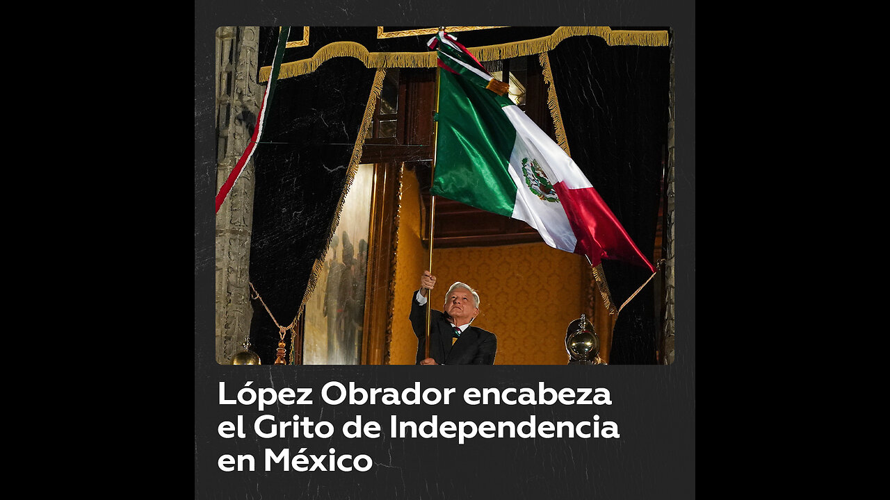 López Obrador oficia la ceremonia del 213 Grito de Independencia