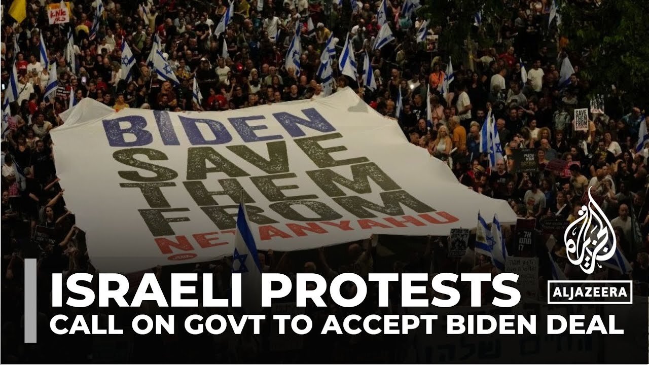 Protesters in Tel Aivi urge biden to save Israeli captives, call for Netanyahu's ouster.