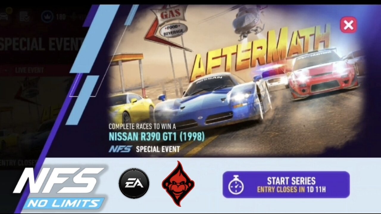 Need For Speed No Limits "Special Event" *AFTERMATH * NISSAN R390 GT1 (1998) Day 1 Gameplay.