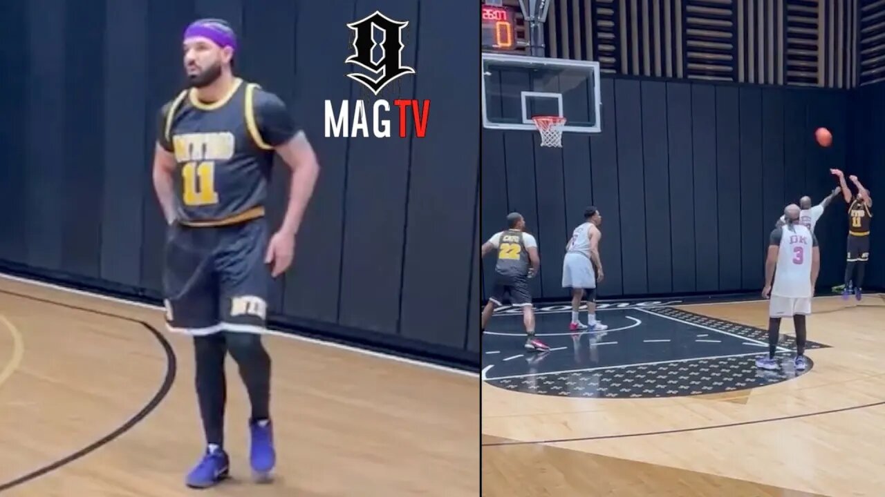 Drake Gets Busy During Basketball Tournament At His Mansion! 🏀