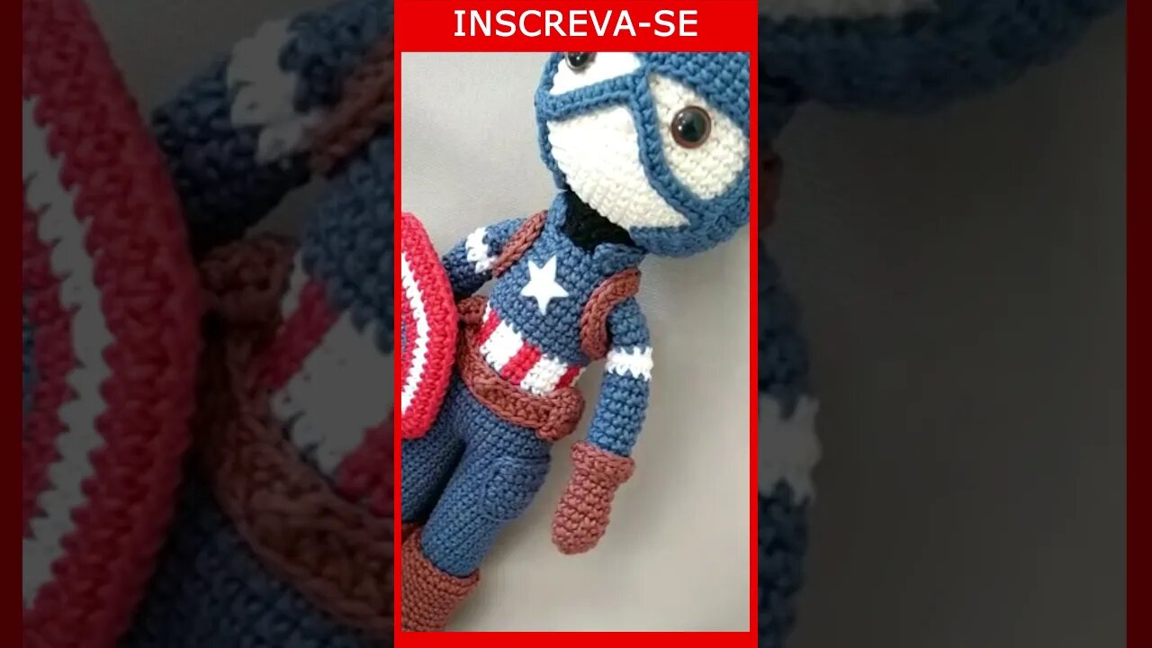 Capitão America Amigurumi Receita Completa #shorts