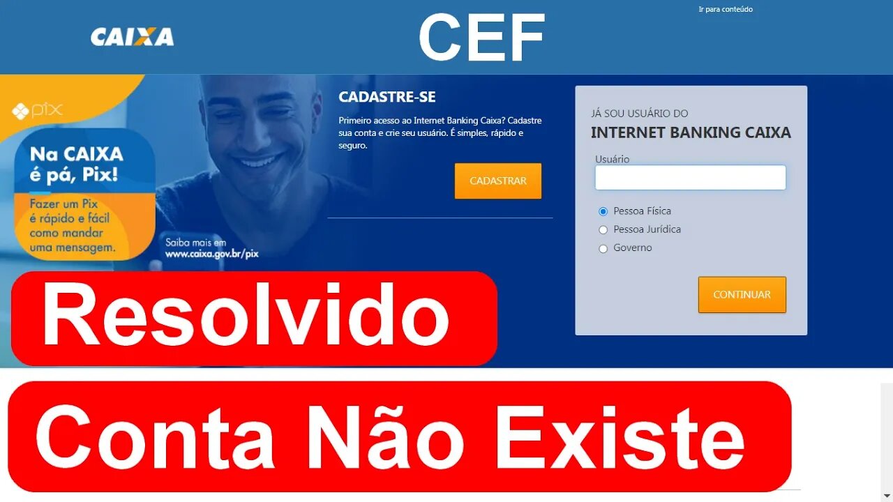 CEF conta corrente não existe no SID00 - Como resolver erro em contas da Caixa Econômica Federal