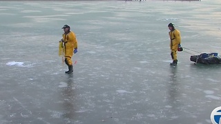 Fisherman falls into Lake St. Clair