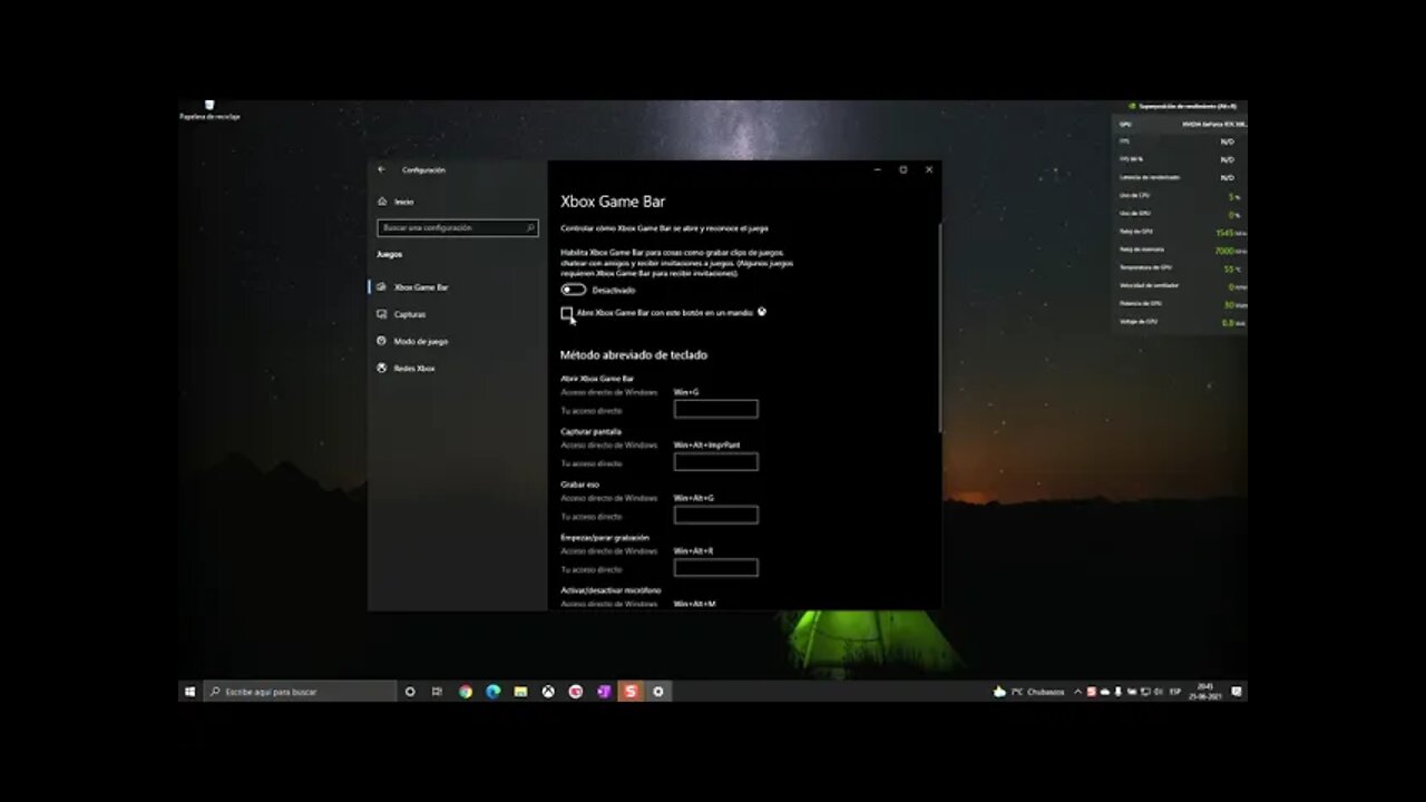 Quitar - Deshabilitar barra de juegos en Windows 10 - TecnoGx