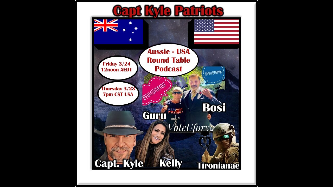 Capt Kyle, Navy Spec Op Vet Ti, Kelly & Special Guest Riccardo Bosi & David Guru from Austraila