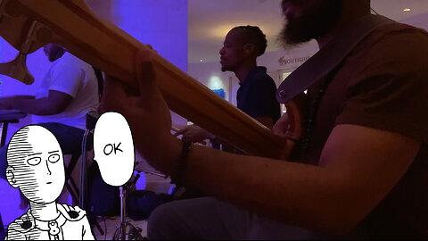 Pretending to be a bass player in a hotel