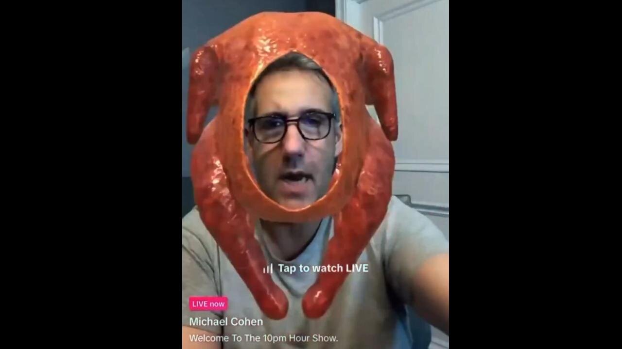 Frustrated Michael Cohen, "JUST KNOCK THAT STUPID SH*T OFF PLEASE." Says he's NOT Leaving U.S. While Wearing Digital Turkey Costume on TikTok