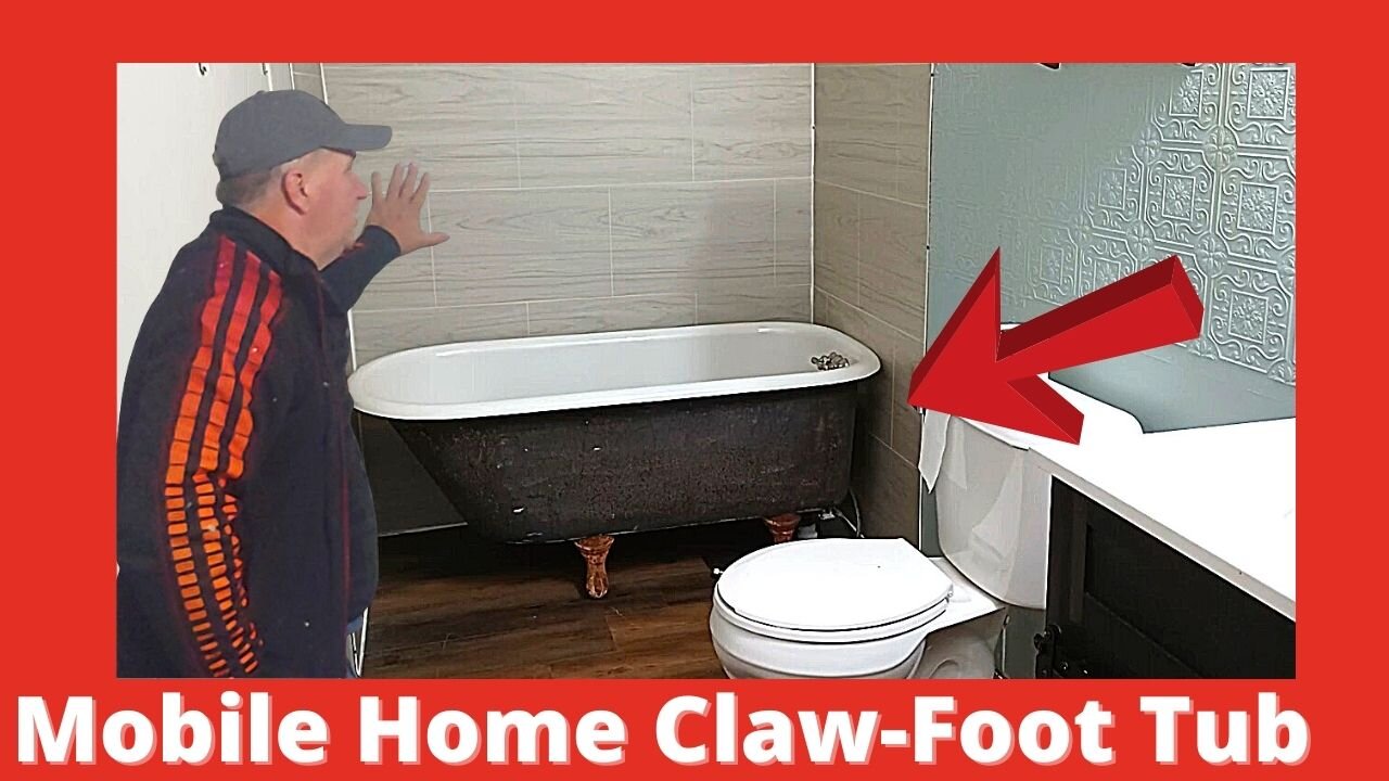 Complete Mobile Home Bathroom Remodel Cast Iron Tub Pt 3