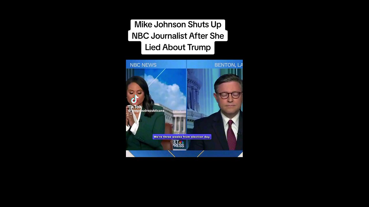 π΅πΊπΈ Mike Johnson corrects CIA Media NBC after more Lies about Trump