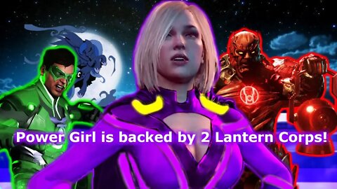 Power Girl is backed by TWO Lantern Corps!
