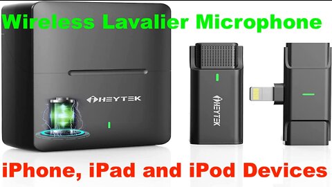 iHEYTEK 2022 Wireless Lavalier Microphone Compatible with iPhone iPad