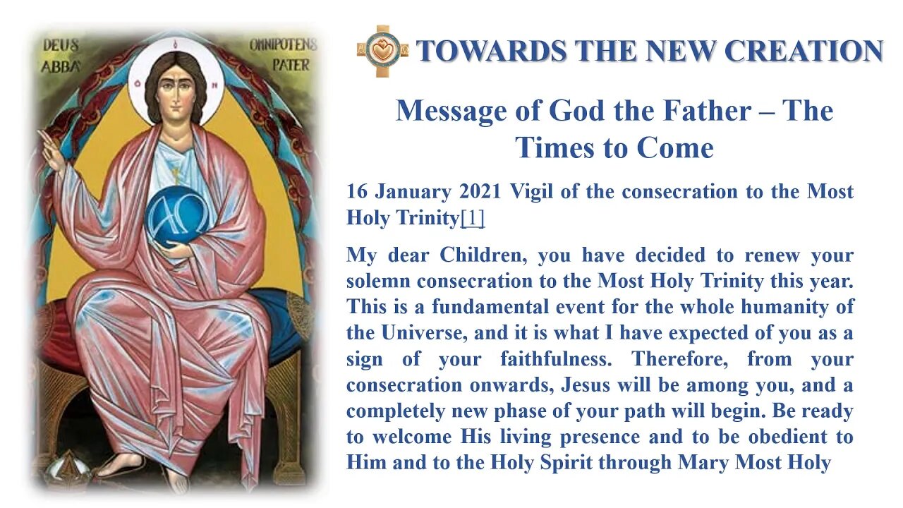 message 16 01 2021 The Time to Come