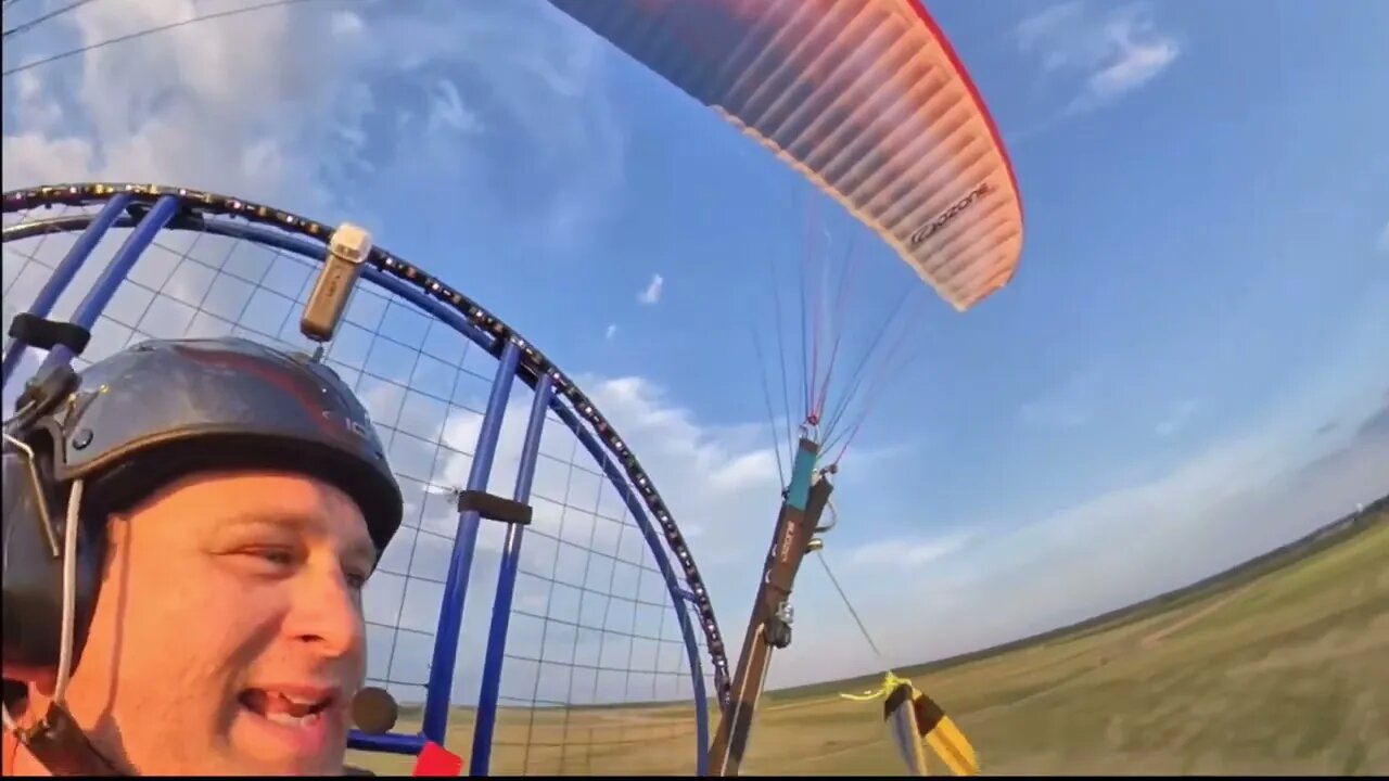 Foot drag to a landing technique￼Paramotor PPG