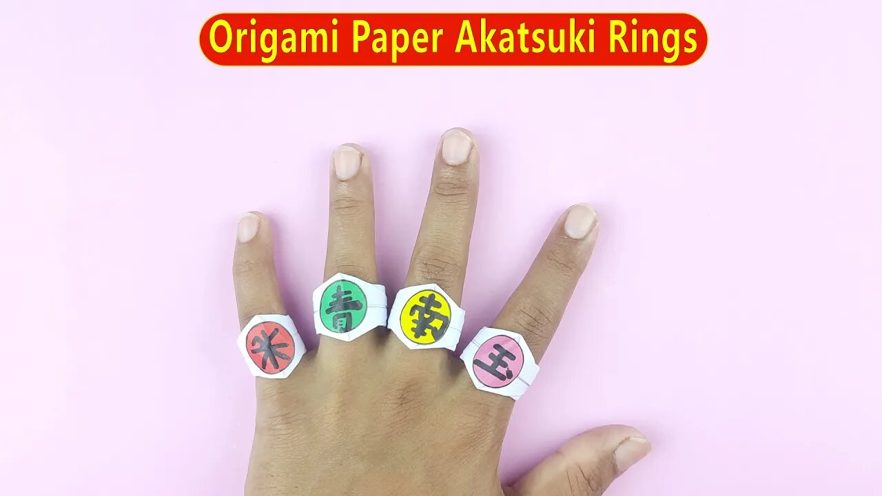 Origami Akatsuki Rings I How to Make Paper Naruto Ring - Easy Crafts