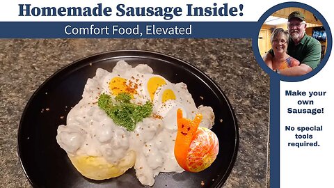 Homemade Sausage Gravy with Biscuits | Healthier Breakfast Comfort Food