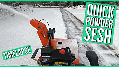 Ariens Deluxe 30" Snowblower Clearing Yard Timelapse