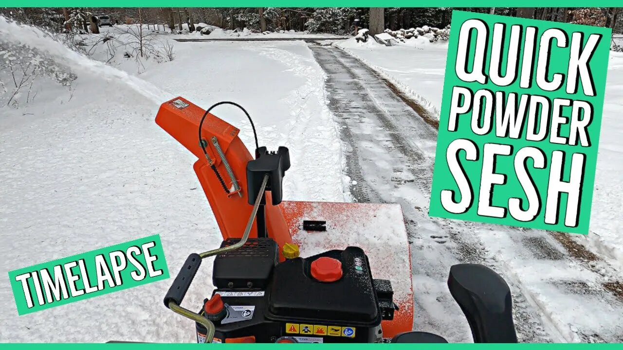 Ariens Deluxe 30" Snowblower Clearing Yard Timelapse