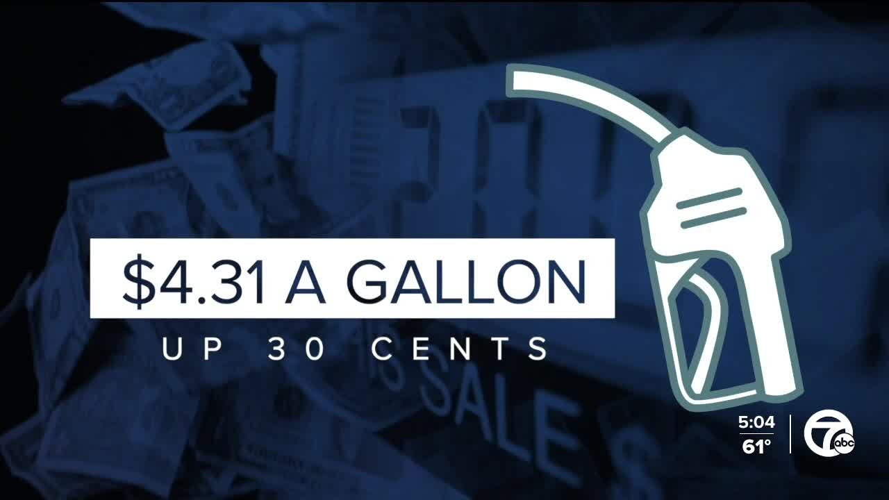 Michigan gas prices reach record high averaging $4.31 a gallon statewide