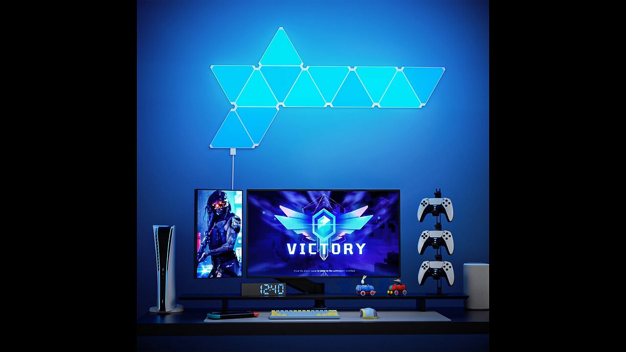 Super Thin WIFI Bluetooth LED Triangle Lamps Indoor Wall Light APP Control LED Night Light