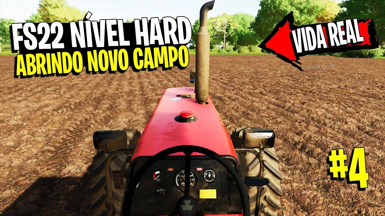 Dia 4 - Nivel HARD - Massey Fergusson 299 Puxando Terra - FARMING SIMULATOR 22 VIDA REAL