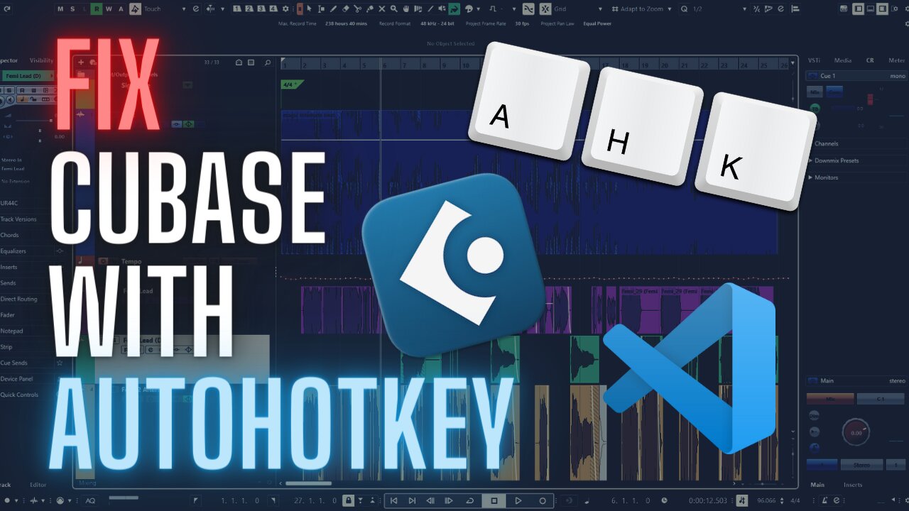 Customize Cubase with AutoHotkey & Visual Studio Code!