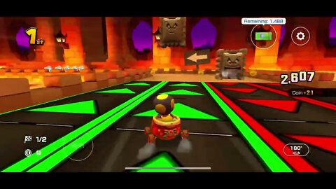 Mario Kart Tour - RMX Bowser’s Castle 1 Gameplay